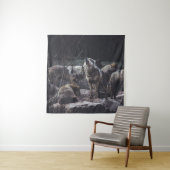 WOLFSRUDEL AUF FELSFORMATION WANDTEPPICH (Beispiel)