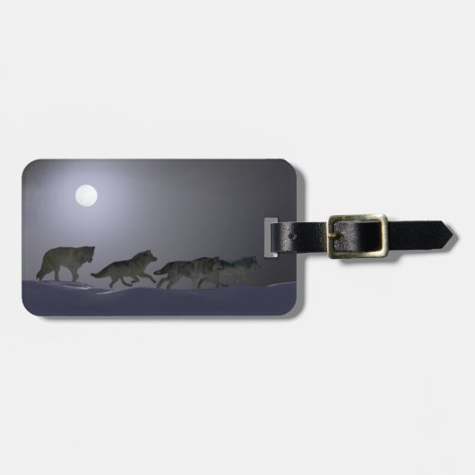 Wolfsrudel gepäckanhänger (Vorderseite horizontal)