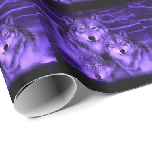 Wolfsrudel Geschenkpapier (Rolleneckpunkt)