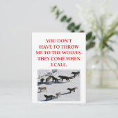 Wolfsrudel Postkarte (Stehend Vorderseite)