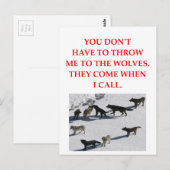 Wolfsrudel Postkarte (Vorne/Hinten)