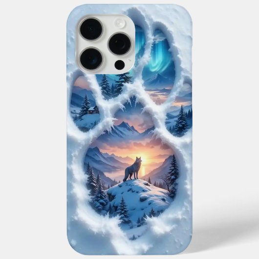 Wolfstatzen-Landschaft Case-Mate iPhone Hülle (Rückseite)