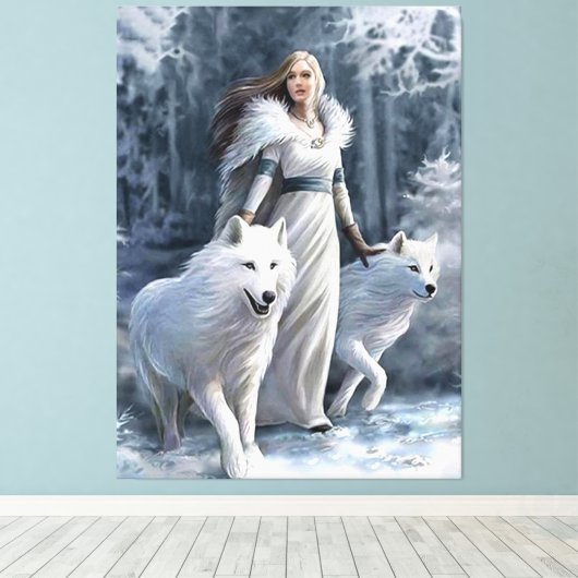 Wolfstochter Leinwanddruck (Insitu (Holzboden))