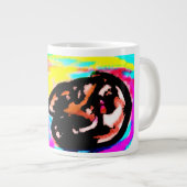 Wolfsuntergang wild Jumbo-Tasse (Vorderseite Rechts)