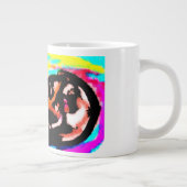 Wolfsuntergang wild Jumbo-Tasse (Rechts)