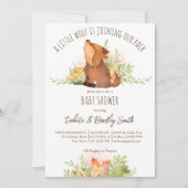 Wolfswälder fallen Babyduschvorlage Einladung (Vorderseite)