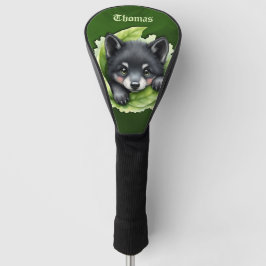 Wolfswelpe im Grünen: Golf Headcover