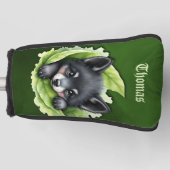 Wolfswelpe im Grünen: Golf Headcover (Vorderseite)