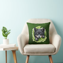 Wolfswelpe im Grünen: Kissen