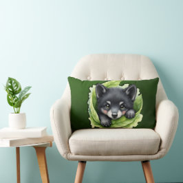Wolfswelpe im Grünen: Lendenkissen