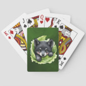 Wolfswelpe im Grünen: Spielkarten (Rückseite)
