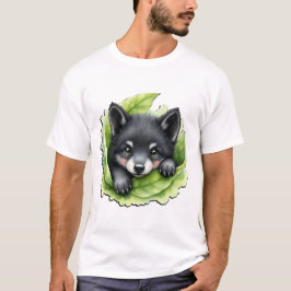 Wolfswelpe im Grünen: T-Shirt