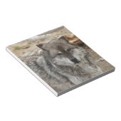 Wolftiergesicht mustert Hunde- WaldZoopark Notizblock (angewinkelt)