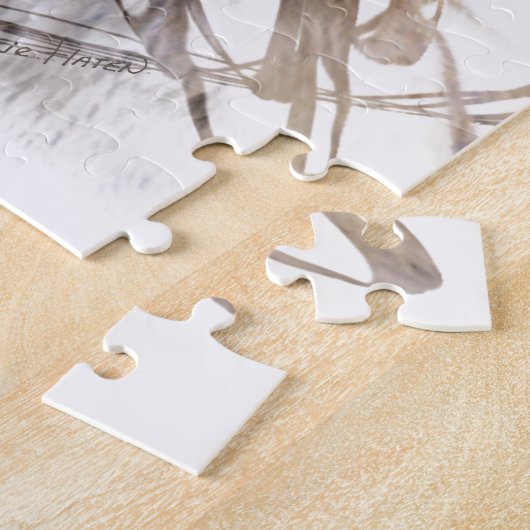 Wolftierkunst des weißen Wolfs Puzzle (Seite)