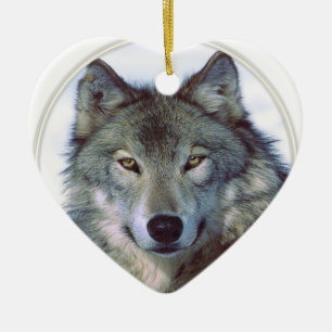 Wolftiertotem Keramikornament
