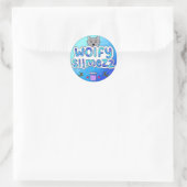 Wolfy Slimezz Runder Aufkleber (Tasche)