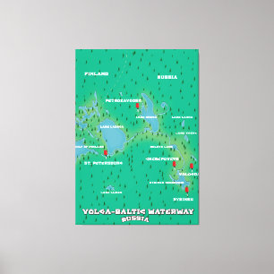 Wolga-Baltischer Wasserweg Russland Leinwanddruck