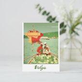 Wolga, Segelboote und Wassermelonehändler Postkarte (Stehend Vorderseite)