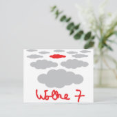 Wolke 7 Symbol Postkarte (Stehend Vorderseite)