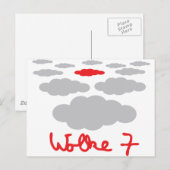 Wolke 7 Symbol Postkarte (Vorne/Hinten)