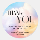 Wolke 9 farbiges Brautparty Runder Aufkleber (Vorderseite)