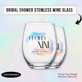 Wolke 9 farbiges Brautparty Weinglas Ohne Stiel