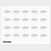 Wolke 9 runder aufkleber (Blatt)