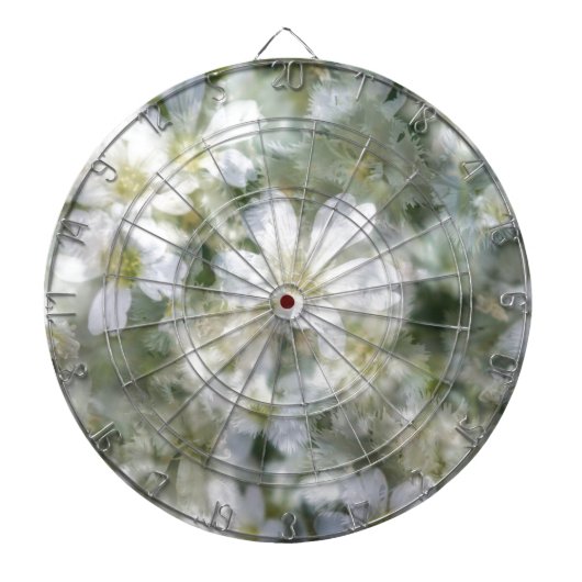 Wolke der weißen Blume Dartscheibe (vorne)