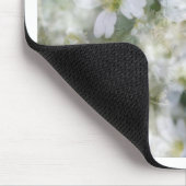 Wolke der weißen Blume Mousepad (Ecke)