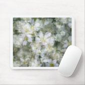 Wolke der weißen Blume Mousepad (Mit Mouse)