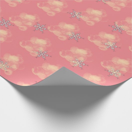 Wolke, Schneeflocken Geschenkpapier (Ecke)