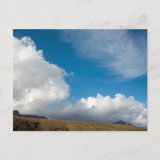 Wolke über der Zeichenfolge Postkarte (Vorderseite)