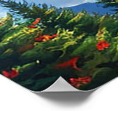 Wolke über Landschaftliche Berglandschaft Poster (Ecke)