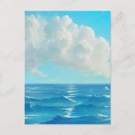 Wolke über Wasser - Malerische Meereslandschaft Postkarte