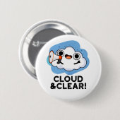 Wolke und klarer, sonniger Wetterpuff Button (Vorne & Hinten)