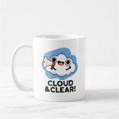 Wolke und klarer, sonniger Wetterpuff Kaffeetasse (Links)