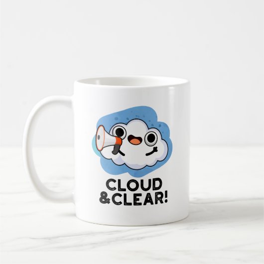 Wolke und klarer, sonniger Wetterpuff Kaffeetasse (Links)