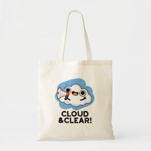 Wolke und klarer, sonniger Wetterpuff Tragetasche