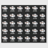 Wolke und klares sonniges Wetter blasen dunkle BG Geschenkpapier (Flach)