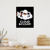 Wolke und klares sonniges Wetter blasen dunkle BG Poster (Küche)