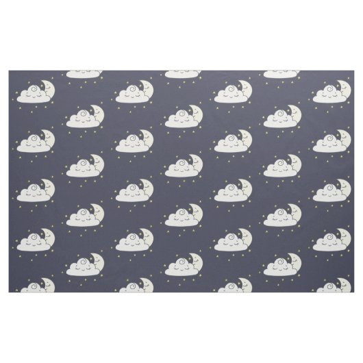 Wolke und Mond Stoff (Fat Quarter (45,7 x 55,9 cm))