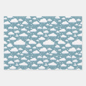 Wolke und Regen Geschenkpapier Set (Vorderseite)