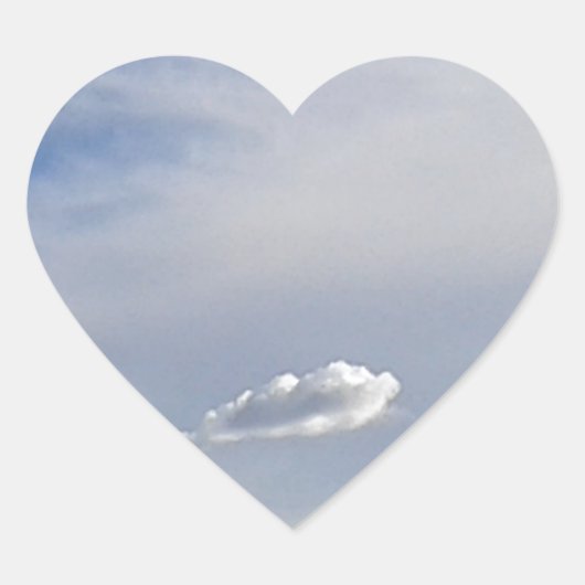 Wolke und Wolke Herz-Aufkleber (Vorderseite)