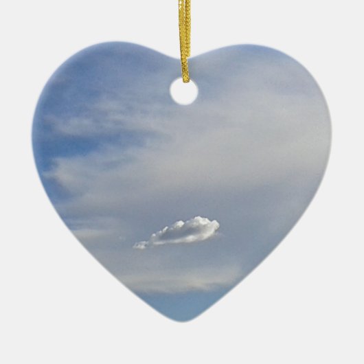 Wolke und Wolke Keramik Ornament (Vorne)