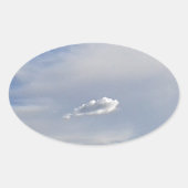 Wolke und Wolke Ovaler Aufkleber (Vorderseite)