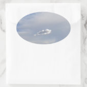 Wolke und Wolke Ovaler Aufkleber (Tasche)