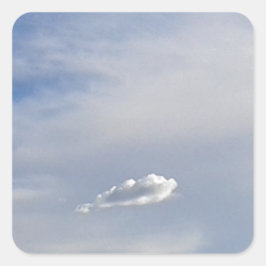 Wolke und Wolke Quadratischer Aufkleber