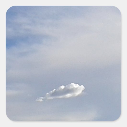 Wolke und Wolke Quadratischer Aufkleber (Vorderseite)
