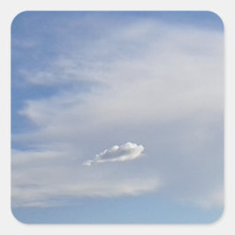 Wolke und Wolke Quadratischer Aufkleber