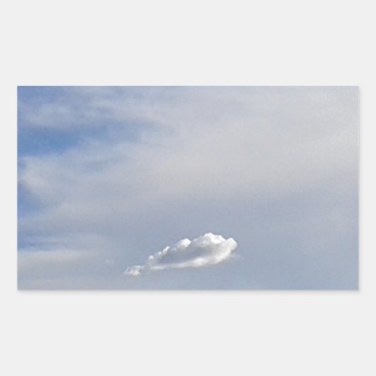 Wolke und Wolke Rechteckiger Aufkleber (Vorderseite)